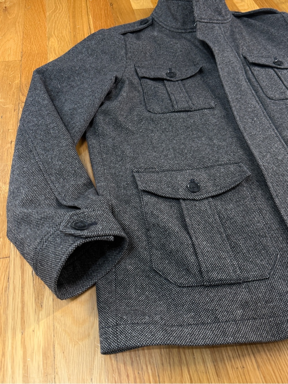 Express Military Style Wool Field Jacket (L) - Picture 5 of 9